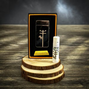 Lineman Lighter & Lip Balm Set - Support Your Local Pole Dancer Gift  Windproof Electric Lighter, Moisturizing Lip Balm