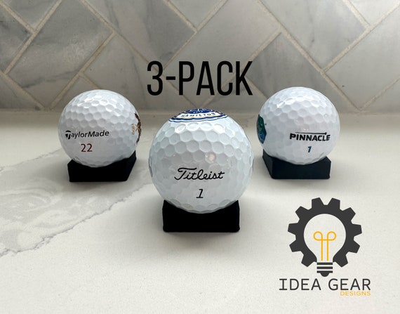 3 Pack Golf  Ball Holder / Stand / Display / Shelf Display - Golf art and decor