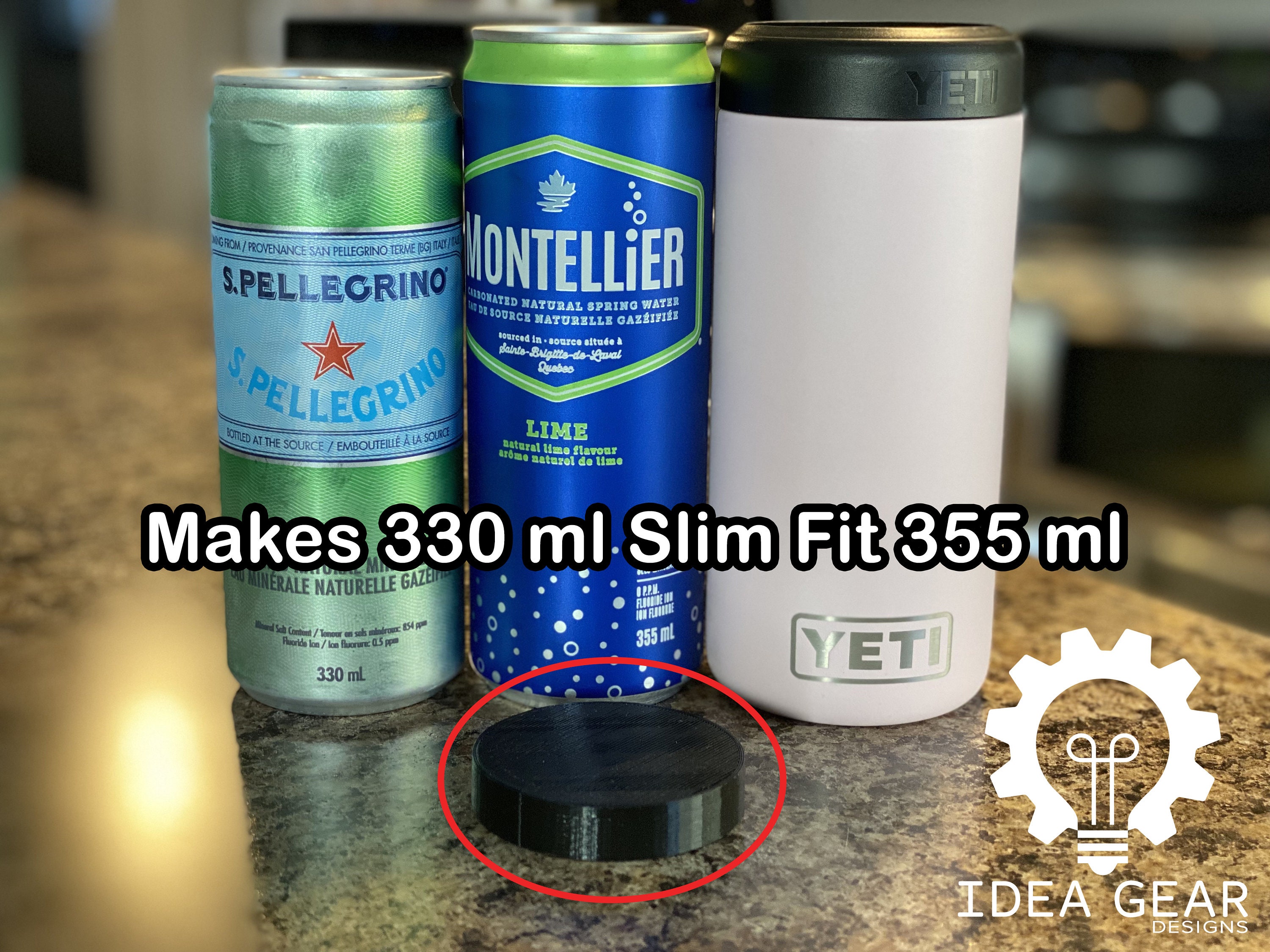 Fity Slim 2 Pack A Short 8oz 222ml Slim Can Adapter for 12oz 355ml Tall Slim  YETI Can Coolers 