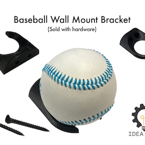 3 Pack - Baseball Wall Mount Bracket - (Hardware Included)