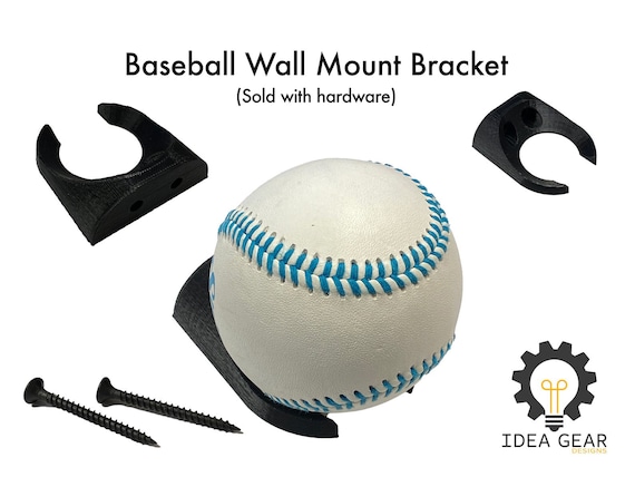 3 Pack - Baseball Wall Mount Bracket - (Hardware Included)