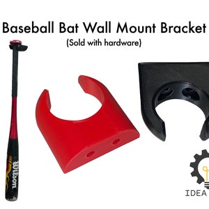 Baseball Bat Wall Mount – Secure Display Bracket with Hardware