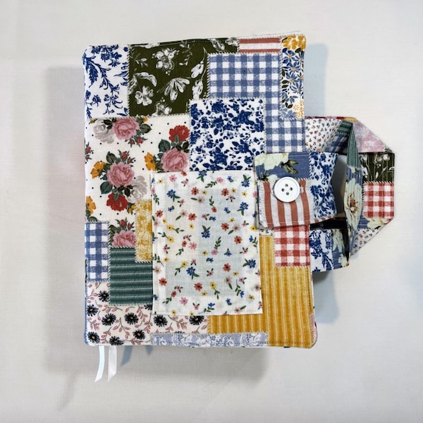 Handmade Quilted Fabric Bible Cover