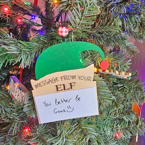 Personalized Elf Message Accessory, Elf on the shelf, Elf message board, elf on the shelf accessory, I’m back, Christmas Traditions,Reusable