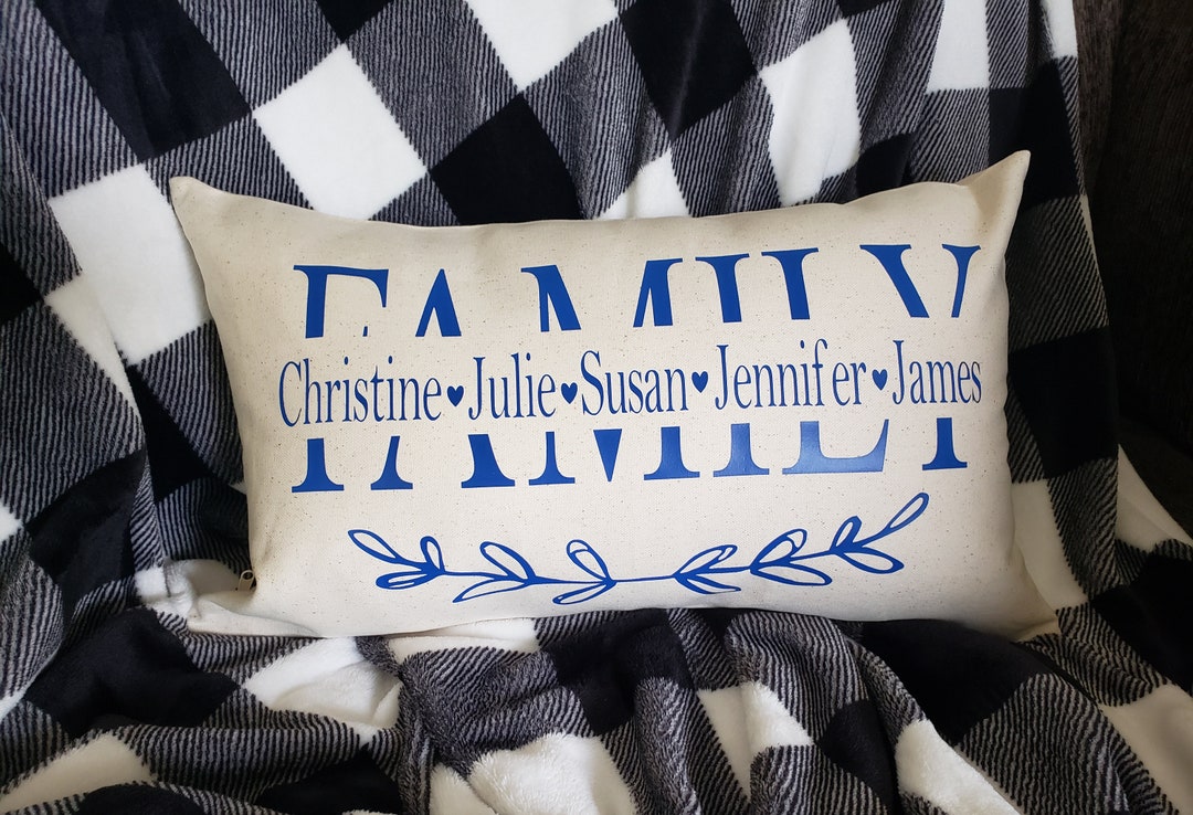 Personalized Family Pillow Cover Grandma Gift Mothers Day Etsy