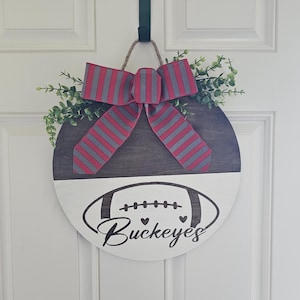 Ohio State Türschild, Ohio State Buckeyes, Kranz aus dem US Bundesstaat, Ohio State Decor, OSU Geschenke, Buckeyes Decor, buckeye Football, OSU Football
