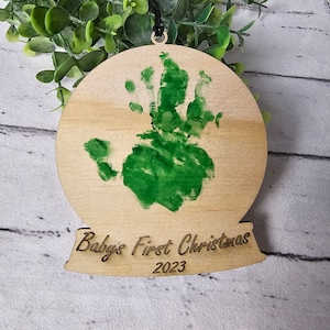 Baby&#39;s first Christmas, baby ornament, Christmas tree ornaments, baby handprint keepsake, keepsake gifts, child’s memorial ornament