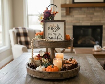 Fall Farmhouse Wooden Sign, Autumn Decor,  seasonal home accent