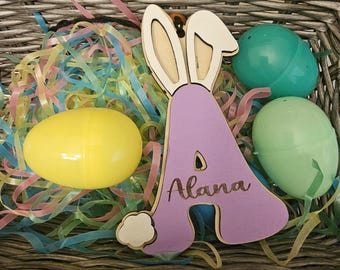 Personalized Easter Basket Tag, Easter Basket Name Tag, Engraved Easter Tag, Kids Easter Basket, Easter Basket Tag, Initial Name Tag