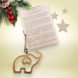 Christmas gift for sister, Sisterhood Ornament Gift, Mother & Daughter Gift, Ornament Gift, Elephant Ornament, Stocking Stuffer, Friendship