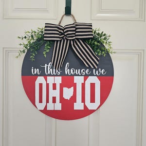 Ohio State Door Hanger, Ohio State Buckeyes, Ohio State Wreath, The Ohio State, Ohio State Decor, OSU gifts, Buckeyes Decor