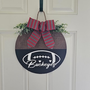 Ohio State Door Hanger, Ohio State Buckeyes, Ohio State Wreath, Ohio State Decor, OSU gifts, Buckeyes Decor, buckeye football, OSU football