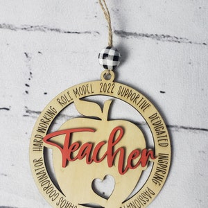 teacher Christmas ornament, teacher gift, Custom Teaching Ornament, Teacher Aide Ornament, Educator Ornament, personalized gifts