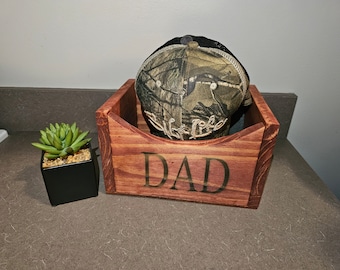 Hat Storage, Hat Box, Baseball Hat Box, Baseball Cap Storage, Father&#39;s Day Present, Birthday Present, Hat Bin, Personalized Gifts