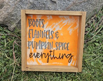Pumpkin Spice everything Holzschild, moderne Bauernhaus Herbst Dekor