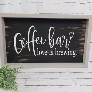 Coffee bar sign, coffee bar decor, kitchen sign, coffee sign, kitchen wall decor, Farmhouse Wall Decor, Coffee Signs for Kitchen Wall Art
