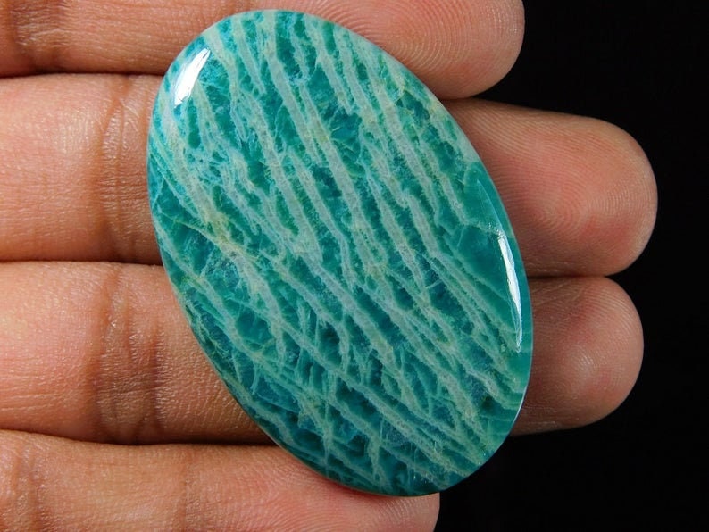 69.00 Cts Beautiful Natural Amezonite Cabochon Amezonite Loose Gemstone 29x45x6 MM Approx Amezonite Pendent For Jewelry Making