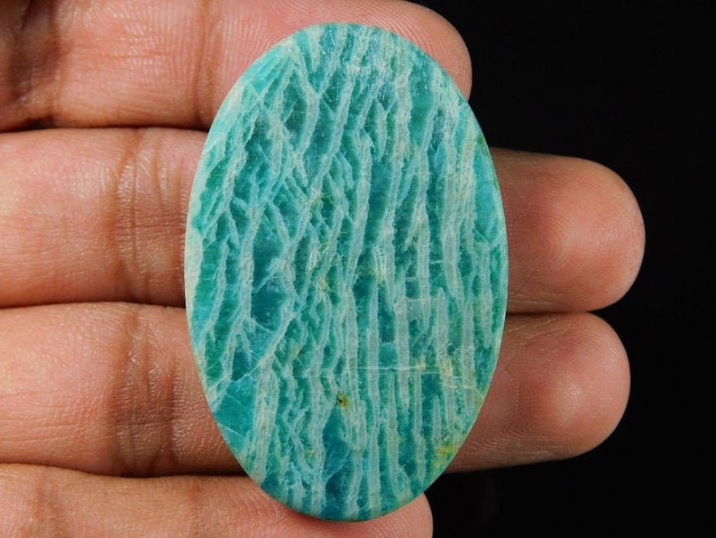 69.00 Cts Beautiful Natural Amezonite Cabochon Amezonite Loose Gemstone 29x45x6 MM Approx Amezonite Pendent For Jewelry Making