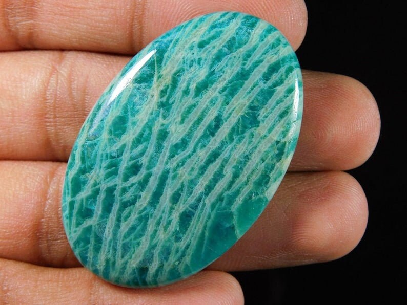 69.00 Cts Beautiful Natural Amezonite Cabochon Amezonite Loose Gemstone 29x45x6 MM Approx Amezonite Pendent For Jewelry Making