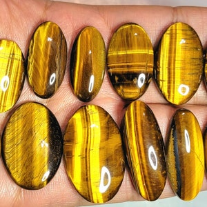 Tiger Eye Gemstone Cabochon: Hand Polished Loose Stone