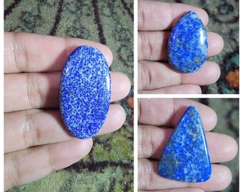Natural Lapis Lazuli Gemstone Cabochon, Oval Cabochon, Polished Stone, Blue Stone Cabochon