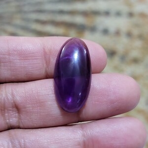 Oval African Amethyst Gemstone: Fine Quality Purple Crystal