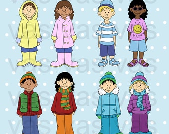 Clip art de temporada, Clipart de temporada, Clipart de primavera, Clipart de verano, Clipart de otoño, Clipart de invierno, clipart, clipart digital, Temporadas