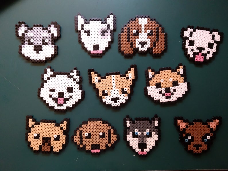 Dogs Hama Beads Perler Beads Artkal Beads Etsy