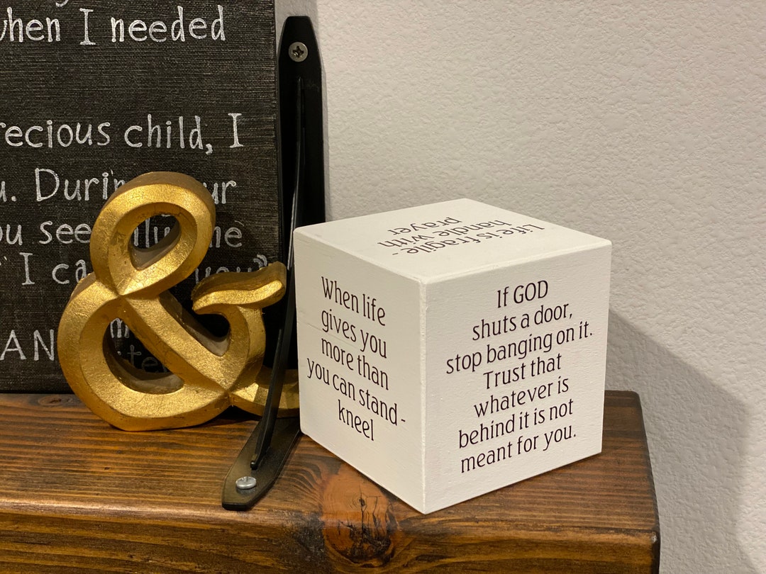 Religion Decorative Wood Block Christian Block Religious Etsy