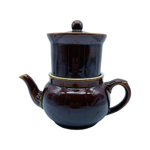 Antique Teapot Villeroy and Boch vintage 2 cup Teapot with infuser