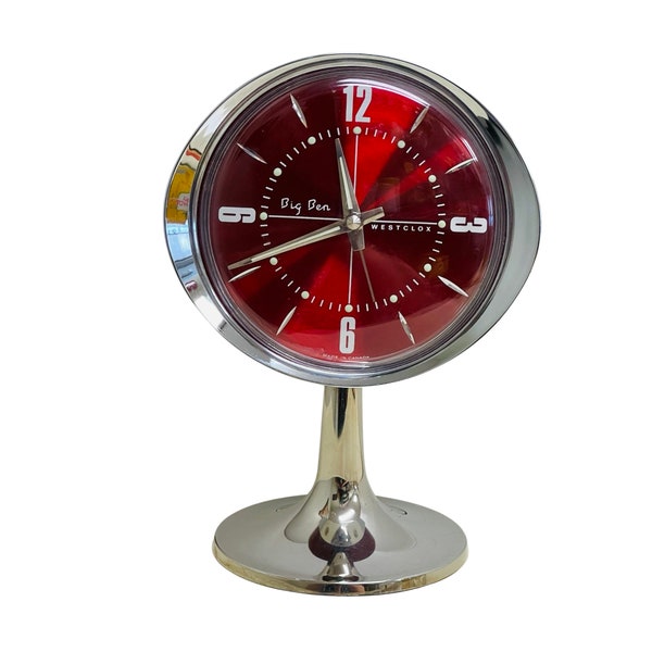 Vintage Big Ben Westclox Pedestal Eyeball Analog Alarm Clock