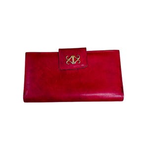 Portefeuille en cuir rouge Porte-monnaie Renwick pour chéquier
