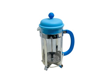 Bodum Chambord French Press Postmoderne Kaffeekanne aus blauem Kunststoff