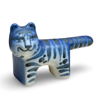 Ceramic Cat Figurine Ars Keraamika Estonia Mid Century Pottery