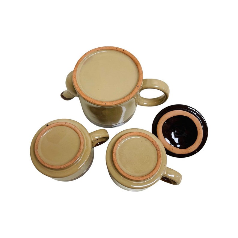 Vintage Stoneware Tea Set Tea for Two Service Teapot With Etsy