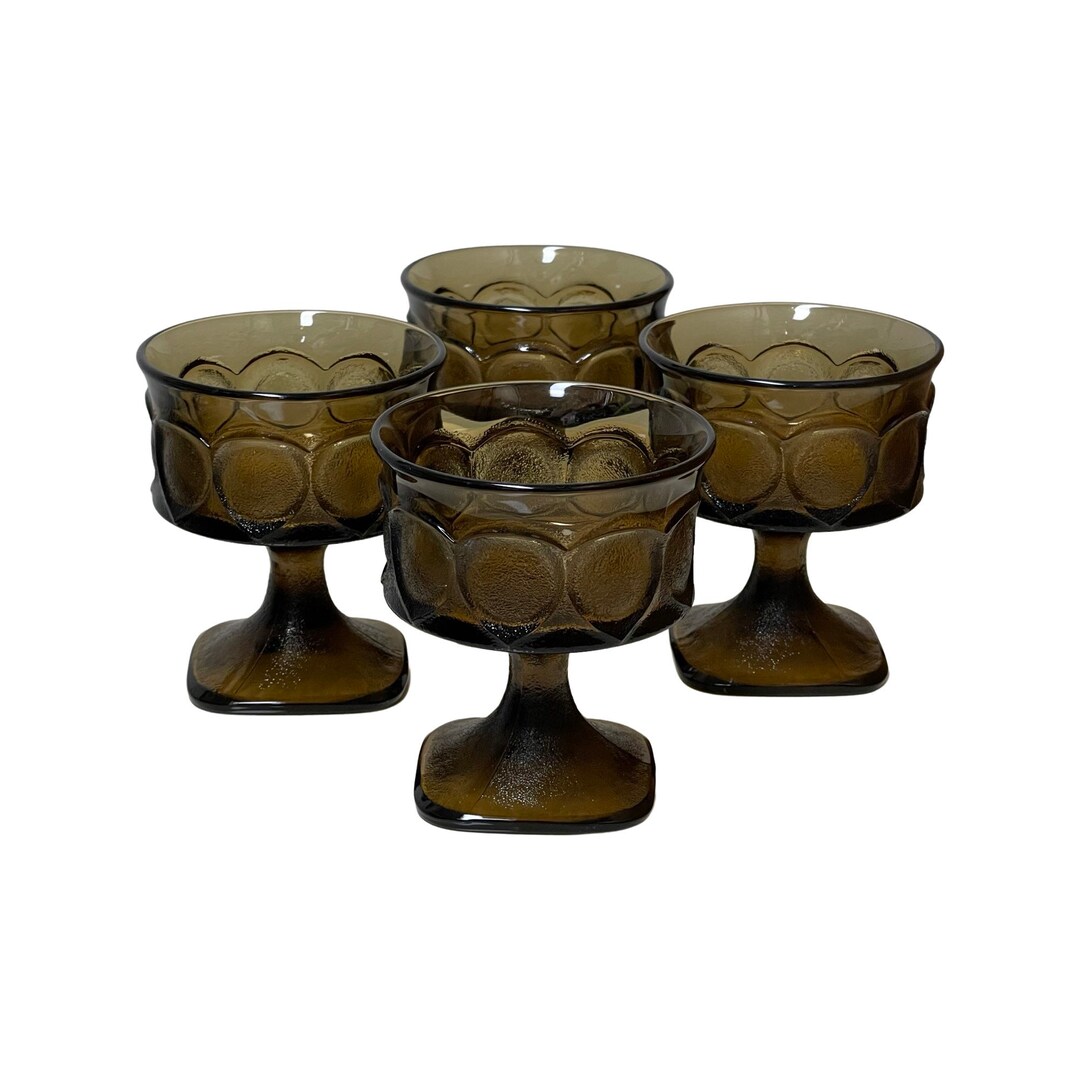 Vintage Noritake Spotlight Champagne Coupes/dessert Cups/footed Brown