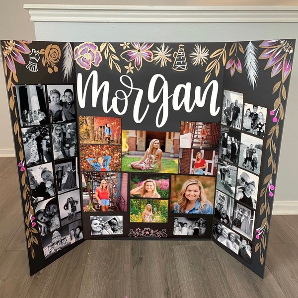 Senior Tri-Fold Photo Display Board for Graduation Party
