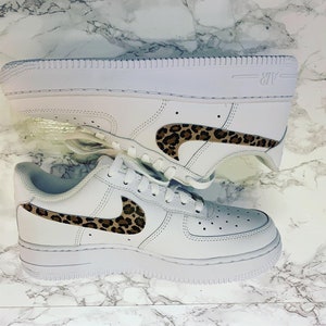 custom cheetah print air force ones