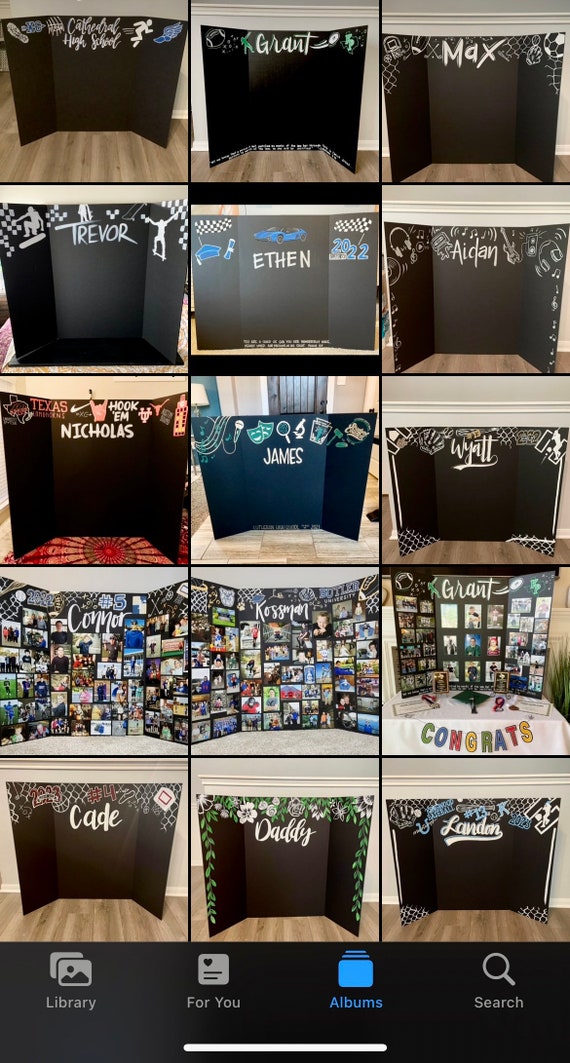 Senior Tri-fold Photo Display Board for Graduation Party -  Israel