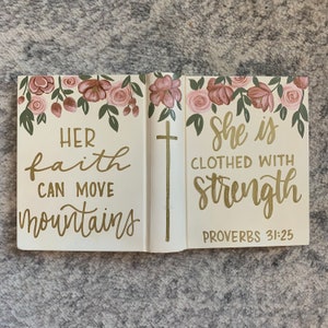 Custom Hand Painted Bible / Personalized Bible / Family Bible / Wedding Bible / Baptism Gift / Painted Bible