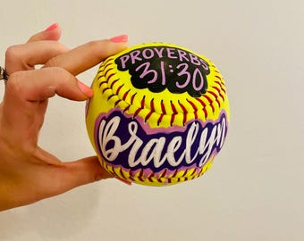 Custom Handpainted Softball