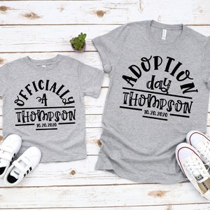 Modern Adoption Day Family Shirts Infant-Adult Sizes Short Sleeve Tee