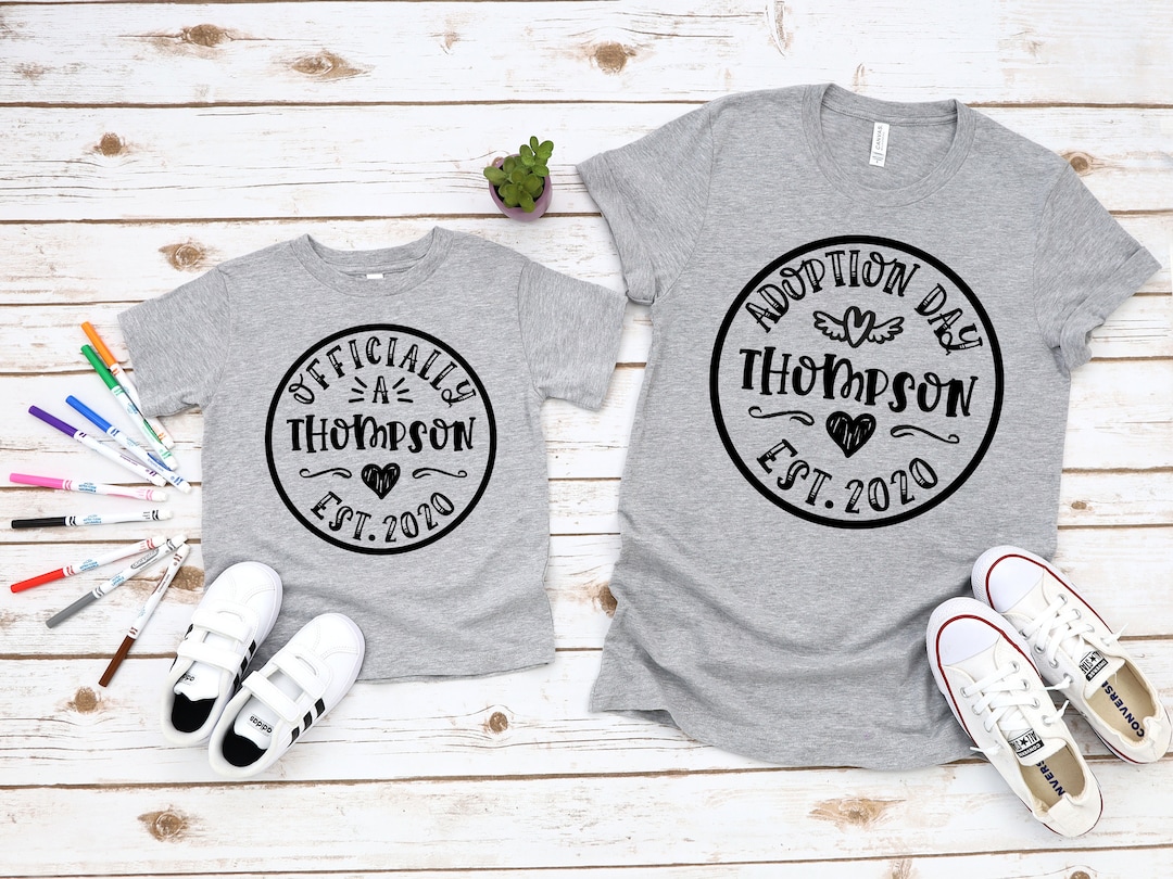 Modern Adoption Day Family Shirts Infant-adult Sizes Short Sleeve