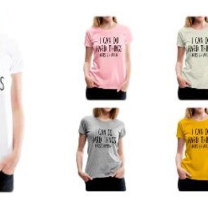 May include: Six different color t-shirts with the text "I can do hard things #fosterparent" printed on the front.