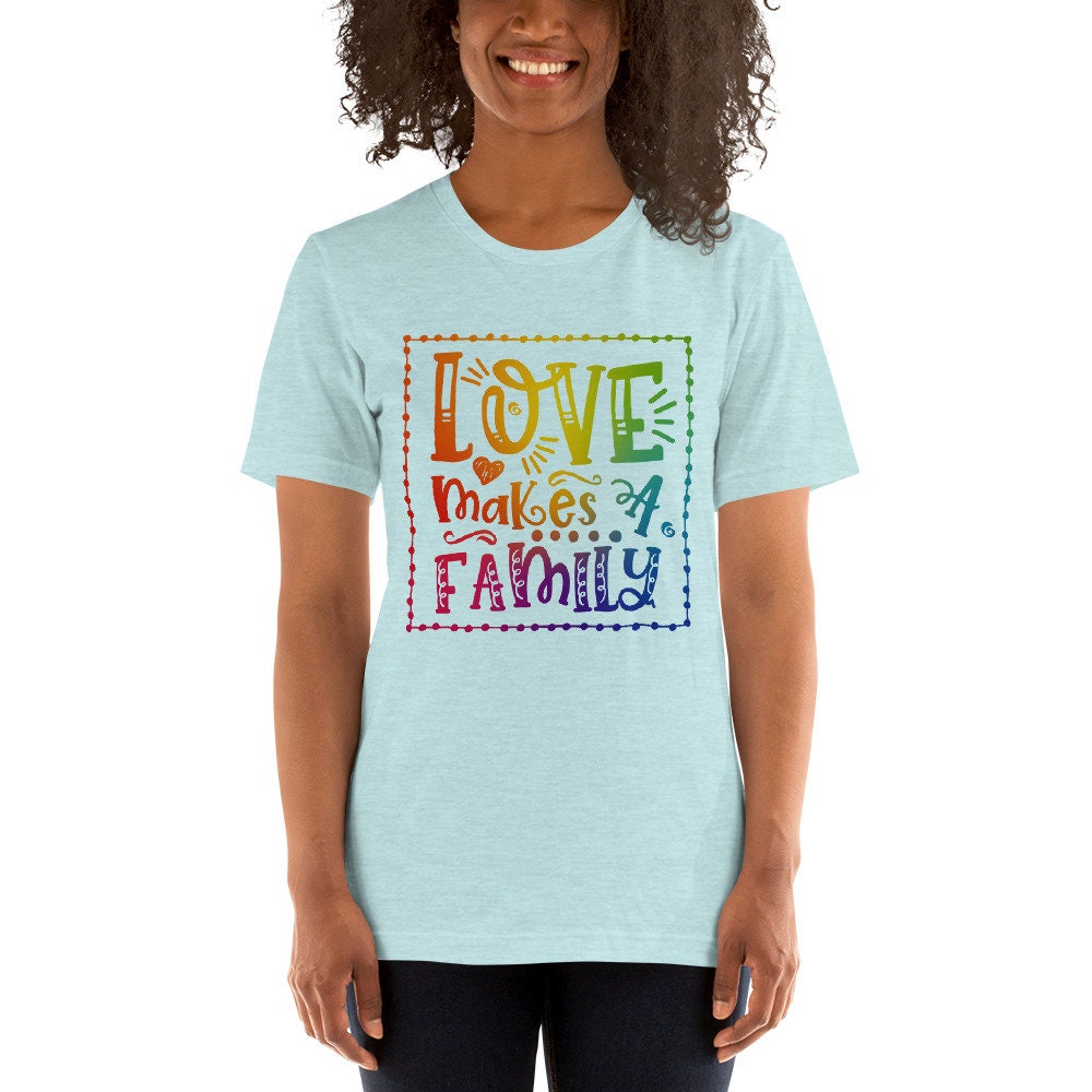 Love Makes a Family Rainbow Blended Family Adoption Foster | Etsy