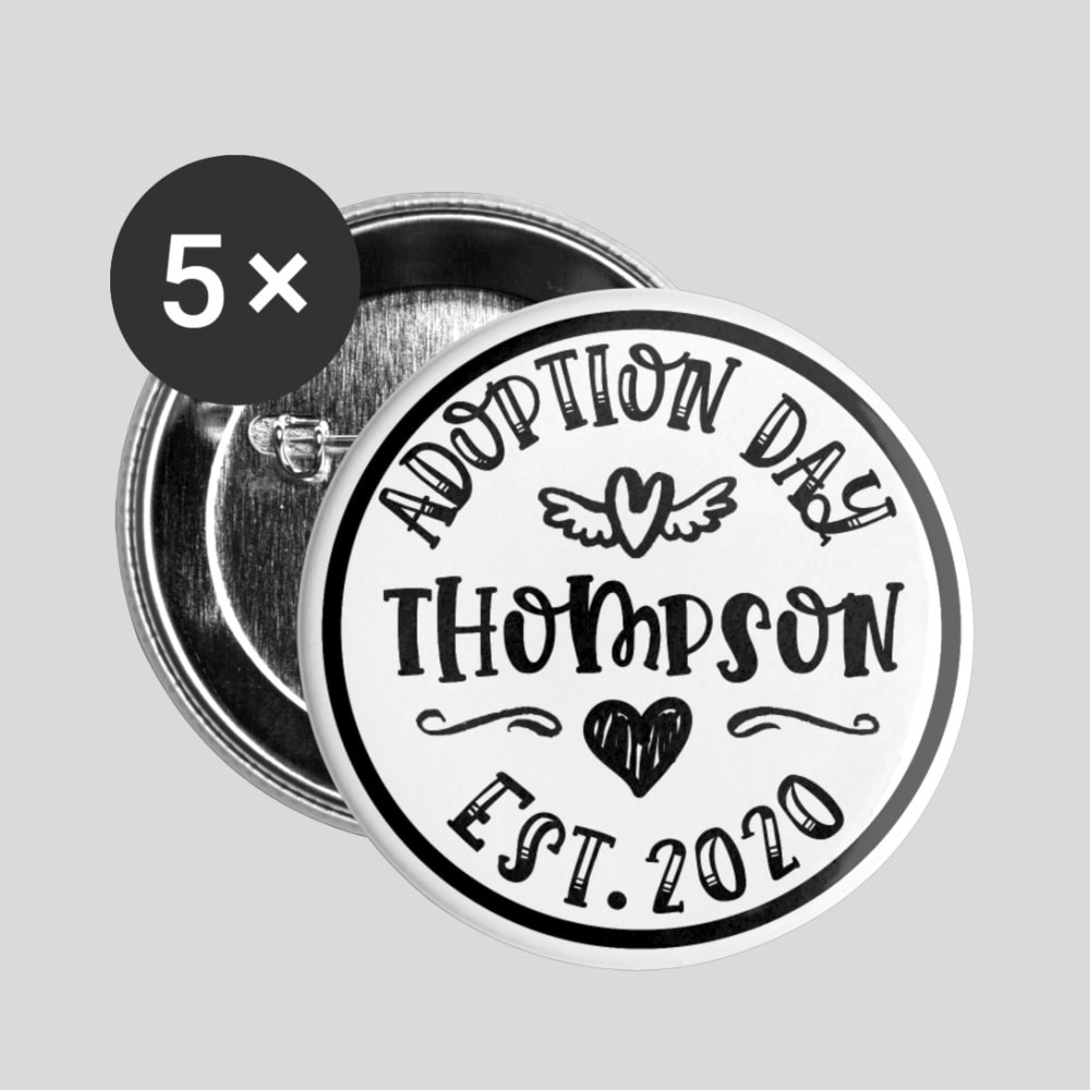 5-Pack Personalized Last Name & Year Adoption Day 2.2'' Buttons