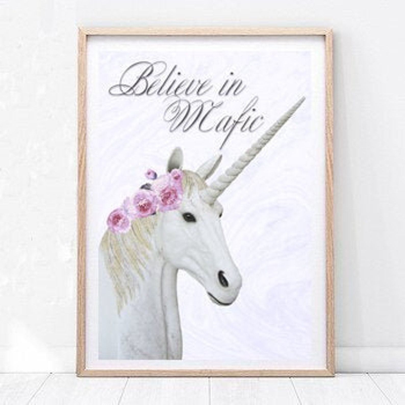 Unicorn Wall Art unicorn Print printable Unicorngirls Room Etsy