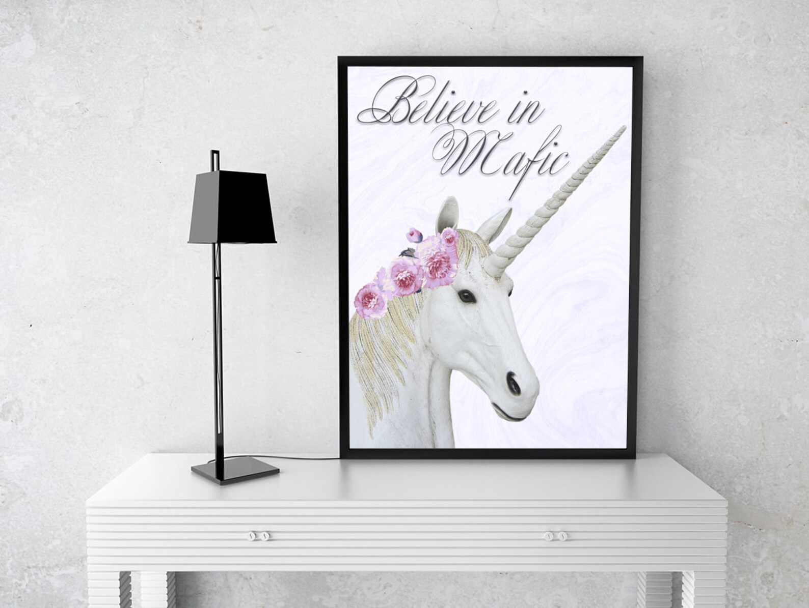 Unicorn Wall Art unicorn Print printable Unicorngirls Room Etsy