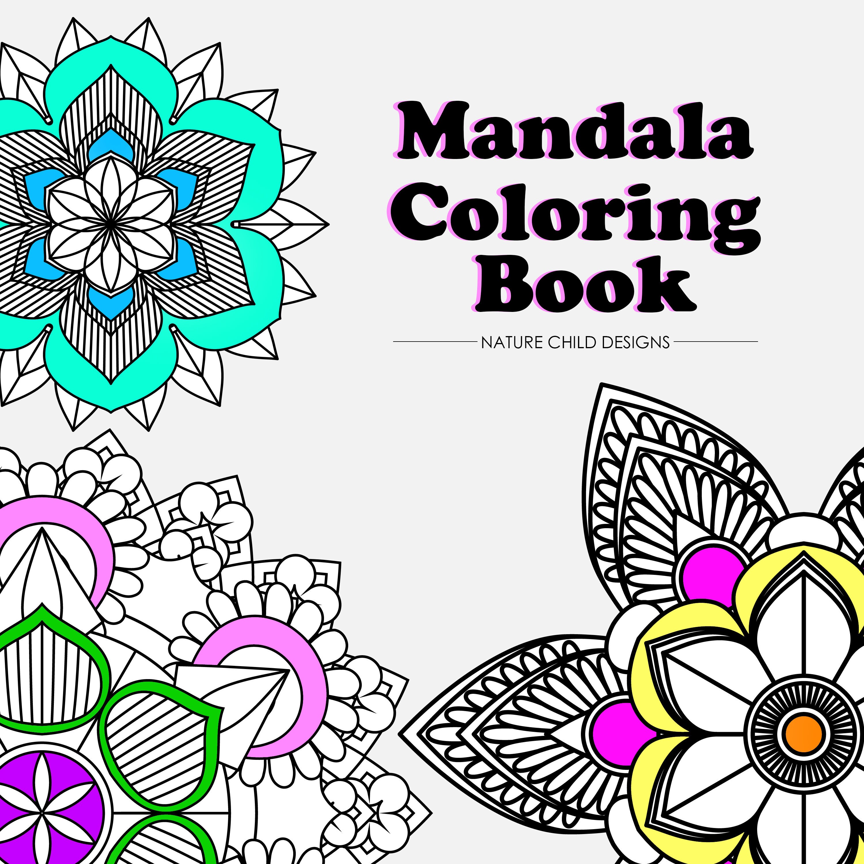 Mandala Digital Coloring Book All Ages 25 Pages Color | Etsy