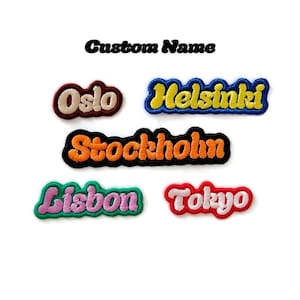 Custom Embroidered Name - 0.82 in tall. Custom Name Tags. Personalized Name Patch. Iron on. Sew on.